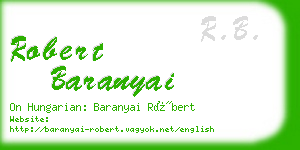 robert baranyai business card